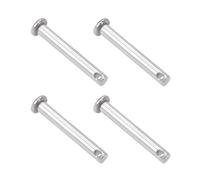 TA-VIGOR 4pcs 5 x 35mm Clevis Pins Single Hole, 304 Stainless Steel Flat Head Link Hinge Pin Fastener for Mechanical Linkage, Ship Rigging, Fixed Parts