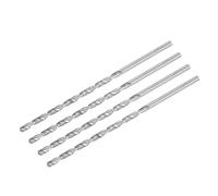 TA-VIGOR 4Pcs 5mm Extra Long Twist Drill Bits, 160mm Length High-Speed Steel HSS Straight Shank Spiral Drill Bits for Wood Metal Aluminum Plastic