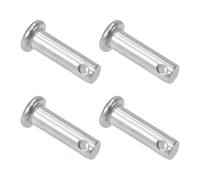 TA-VIGOR 4pcs 6 x 20mm Clevis Pins Single Hole, 304 Stainless Steel Flat Head Link Hinge Pin Fastener for Mechanical Linkage, Ship Rigging, Fixed Parts