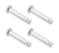 TA-VIGOR 4pcs 6 x 30mm Clevis Pins Single Hole, 304 Stainless Steel Flat Head Link Hinge Pin Fastener for Mechanical Linkage, Ship Rigging, Fixed Parts