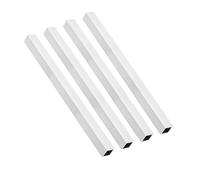TA-VIGOR 4Pcs 6063 Aluminum Square Tube, 20mm x 20mm x 0.8mm Wall Thickness 300mm Length Seamless Straight Pipe Rectangular Tubing for Industrial Housing Construction