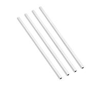 TA-VIGOR 4Pcs 6063 Aluminum Square Tube, 8mm x 8mm x 1mm Wall Thickness 300mm Length Seamless Straight Pipe Rectangular Tubing for Industrial Housing Construction