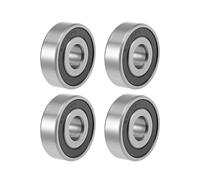 TA-VIGOR 4Pcs 6202-16-2RS Deep Groove Ball Bearings, Z2 16mm x 35mm x 11mm Double Sealed Industrial Bearings, Chrome Steel Skateboard Bearings for Motor Electrical Instrument Equipment