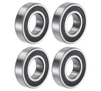 TA-VIGOR 4Pcs 6206-2RS Deep Groove Ball Bearings, Z1 30mm x 62mm x 16mm Double Sealed Industrial Bearings, Chrome Steel Skateboard Bearings for Motor Electrical Instrument Equipment