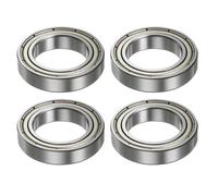 TA-VIGOR 4Pcs 6802ZZ Deep Groove Ball Bearings, Z2 15mm x 24mm x 5mmDouble Sealed Industrial Bearings, Chrome Steel Skateboard Bearings for Motor Electrical Instrument Equipment