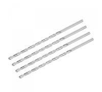 TA-VIGOR 4Pcs 6mm Extra Long Twist Drill Bits, 200mm Length High-Speed Steel HSS Straight Shank Spiral Drill Bits for Wood Metal Aluminum Plastic
