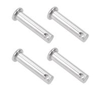TA-VIGOR 4pcs 8 x 35mm Clevis Pins Single Hole, 304 Stainless Steel Flat Head Link Hinge Pin Fastener for Mechanical Linkage, Ship Rigging, Fixed Parts