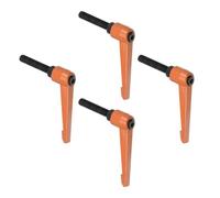 TA-VIGOR 4Pcs Adjustable Clamping Lever Handles, M10 x 40mm Locking Quick Release Push Button Ratchet Screw Knobs, Aluminum Alloy Male Thread Stud Bolts Handle for Machinery & Equipment