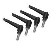 TA-VIGOR 4Pcs Adjustable Clamping Lever Handles, M8 x 20mm Locking Quick Release Push Button Ratchet Screw Knobs, 304 Stainless Steel Male Thread Stud Bolts Handle for Machinery & Equipment