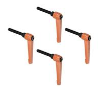 TA-VIGOR 4Pcs Adjustable Clamping Lever Handles, M8 x 40mm Locking Quick Release Push Button Ratchet Screw Knobs, Aluminum Alloy Male Thread Stud Bolts Handle for Machinery & Equipment