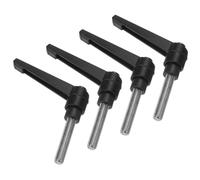 TA-VIGOR 4Pcs Adjustable Clamping Lever Handles, M8 x 40mm Locking Quick Release Push Button Ratchet Screw Knobs, 304 Stainless Steel Male Thread Stud Bolts Handle for Machinery & Equipment