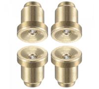TA-VIGOR 4Pcs Brass Push Button Flange Grease Oil Cup, 6mm Thread Ball Oiler Nipple for Lubrication System