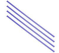 TA-VIGOR 4Pcs Clear Acrylic Round Rods 6mm Diameter 250mm Length Straight Dark Blue Line Acrylic Dowel Rods Round Sticks, Solid Plastic PMMA Bar Strip for DIY Crafts Lighting Fixture Handicraft
