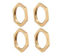 TA-VIGOR 4Pcs G1/2 Lock Nuts, Brass Female Thread Hex Lock Nut Pipe Fitting for Plumbing Fixed