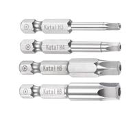 TA-VIGOR 4Pcs H3-H8 Pentagon Screwdriver Bit Set, 1/4" Hex Shank Magnetic Security Screwdriver Bits 2" S2 Steel 5 Point Pentagon Hex Bits for Electric Screwdriver Manual Tool Repair