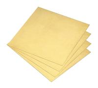 TA-VIGOR 4Pcs H62 Brass Sheet, 50mm x 50mm x 0.5mm Metal Sheet Brass Plates for DIY Crafts, Electrical, Repairs, Industry