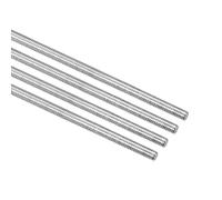 TA-VIGOR 4Pcs M4 x 170mm Fully Threaded Rod, 304 Stainless Steel Studding Rod Bar, Right Hand Threads Rods for Anchor Bolts, Clamps, Hangers and U-Bolts