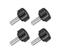 TA-VIGOR 4Pcs M5 x 15mm Male Thread Knurled Clamping Knobs Grip, 16mm Dia Carbon Steel Thumb Screw Clamping Handle Bolt with Thermoset Plastic Knobs
