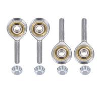 TA-VIGOR 4PCS M6 Rod End Bearing Set, SA6TK Right-Hand Thread Male Ball Joint with Jam Nuts, Self-Lubricating M6x1 Rod End Ball Bearings for Mechanical Linkages & Motion Control Systems