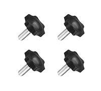 TA-VIGOR 4Pcs M8 x 16mm Plum Hex Shaped Clamping Screw Knob, 38mm Dia Plastic Head Clamping Knob Handle Male Thread Thumb Screw