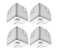 TA-VIGOR 4Pcs Metal Corner Protectors, 40 x 40 x 40mm Edge Guard Decorative Corner Bracket, Silver Angle Brace Cover for Tables Chests Suitcase Jewelry Box