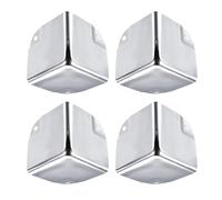 TA-VIGOR 4Pcs Metal Corner Protectors, 50 x 50 x 50mm Edge Guard Decorative Corner Bracket, Silver Angle Brace Cover for Tables Chests Suitcase Jewelry Box
