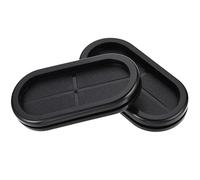 TA-VIGOR 4Pcs Oval Rubber Grommet, 85 x 38mm Double Sided Rubber Hole Plug Closed Grommets Electrical Wire Gasket for Wire Cable Protection