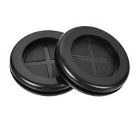 TA-VIGOR 4Pcs Round Rubber Grommets, 30mm Double-Sided Rubber Hole Plug Electrical Wire Gaskets, Black Rubber Hole Synthetic Rubber Plug for Wire, Cable and Plugs Protection