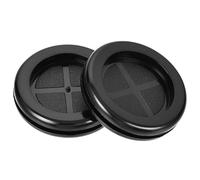 TA-VIGOR 4Pcs Round Rubber Grommets, 35mm Double-Sided Rubber Hole Plug Electrical Wire Gaskets, Black Rubber Hole Synthetic Rubber Plug for Wire, Cable and Plugs Protection