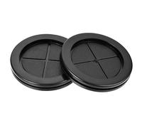 TA-VIGOR 4Pcs Round Rubber Grommets, 70mm Double-Sided Rubber Hole Plug Electrical Wire Gaskets, Black Rubber Hole Synthetic Rubber Plug for Wire, Cable and Plugs Protection