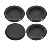 TA-VIGOR 4Pcs Rubber Grommets 1-5/8" (40mm) Drill Hole, 1-1/4" (33mm) ID Single-Sided Hole Plugs Cable Wire Protecting Firewall Rubber Gasket Black