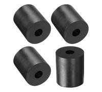 TA-VIGOR 4Pcs Rubber Spacers 30 mm OD 10 mm ID 35 mm Height - Round Anti-Vibration Rubber Bushings, Thick Isolation Washers and Damping Pads for Furniture and Industrial Equipment