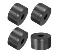 TA-VIGOR 4Pcs Rubber Spacers 50 mm OD 15 mm ID 30 mm Height - Round Anti-Vibration Rubber Bushings, Thick Isolation Washers and Damping Pads for Furniture and Industrial Equipment