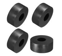 TA-VIGOR 4Pcs Rubber Spacers 50 mm OD 20 mm ID 20 mm Height - Round Anti-Vibration Rubber Bushings, Thick Isolation Washers and Damping Pads for Furniture and Industrial Equipment