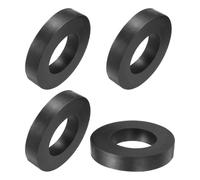 TA-VIGOR 4Pcs Rubber Spacers 50 mm OD 26 mm ID 10 mm Height - Round Anti-Vibration Rubber Bushings, Thick Isolation Washers and Damping Pads for Furniture and Industrial Equipment
