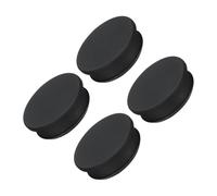 TA-VIGOR 4Pcs Silicone Snap in Locking Hole Plugs, 46.6mm Diameter Hole Stoppers, Rubber Panel Seal Cover Flush Type Panel Round for Kitchen Rubber Bulkheads Waterproof Sealing Plugs, Black