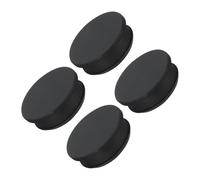 TA-VIGOR 4Pcs Silicone Snap in Locking Hole Plugs, 50.6mm Diameter Hole Stoppers, Rubber Panel Seal Cover Flush Type Panel Round for Kitchen Rubber Bulkheads Waterproof Sealing Plugs, Black