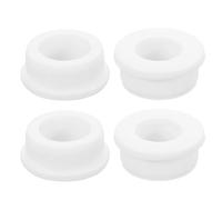 TA-VIGOR 4Pcs White Silicone Rubber Grommet 1-1/4"(32mm) Drill Hole, 7/8"(22mm) ID Top Hat Hole Plug Cable Wire Cover for Desk, Office and Automotive Wiring