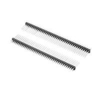 TA-VIGOR 5 Pcs 2.54mm Pitch 40 Pin Double Row Straight Male Header Pins, 20mm Long PCB Connector for Breadboard Arduino Prototype Boards