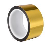 TA-VIGOR 50mm Gold Tone Metalized Craft Tape, Self-Adhesive Mirror-Like Finish Decorative Metallic Tape for Art and Crafts, Car Trim, Boat Trim, Accent Walls Graphic Arts