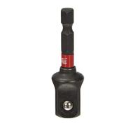 TA-VIGOR 50mm Socket Spanner Insert, 1/4 Inch Hex to 1/2 Inch Square for Impact Drivers Red