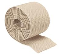 TA-VIGOR 50mm Twill Wide Elastic Band, 2 inch 2 Yard Double-Side Woven Elastic Bands Knit, Flat Polyester Elastic Spool Heavy Stretch Strap Knitting for Sewing Crafts Waistband, Beige