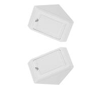TA-VIGOR 50pcs 20x18x20mm 90 Degree Plastic Corner Braces Support, ABS L Shape Right Angle Shelf Brackets with Screws for Furniture Repairing, Cabinets, Bookshelves & DIY, White(no Screws)