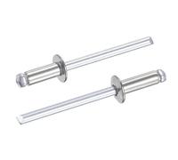 TA-VIGOR 50pcs 4mm x 10mm Blind Rivets, 304 Stainless Steel Pop Rivets with Flat Head, Open End Rivet for DIY and Outdoor Use, Rust Resistant Fixings