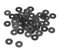 TA-VIGOR 50Pcs Black Nylon Flat Washers, M6 x 18mm x 1.5mm, Insulating O-Ring Gaskets, Tap Sealing Spacer for Faucet, Pipe, Water Hose - Durable Round Seal Washers