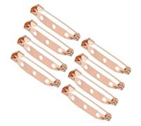 TA-VIGOR 50Pcs Brooch Pins, 35mm Safety Bar Pins Backs, BroochClasp for Badges Corsages Boutineer Name Tags Jewelry Making DIY Crafts, Rose Gold