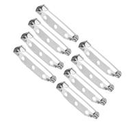 TA-VIGOR 50Pcs Brooch Pins, 35mm Safety Bar Pins Backs, BroochClasp for Badges Corsages Boutineer Name Tags Jewelry Making DIY Crafts, Silver