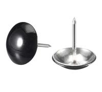 TA-VIGOR 50Pcs Decorative Upholstery Tacks for Furniture Sofa Chair Bed, 19mm x 22mm Bright Black Nailhead Trim for Upholstery Nails, DIY Crafts & Home Décorb