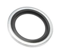 TA-VIGOR 50Pcs G1/2 Bonded Sealing Washers, 19 x 28.5 x 3.4mm Metric Flat Rubber Oil Ring Gaskets, Metal Neoprene Drain Plug Washers for Plumbing Seal