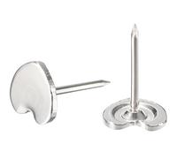 TA-VIGOR 50PCS Heart Push Pins, Cute Thumb Tacks for Cork Board Bulletin Board Photo Wall Decorative Flat Plastic Pins with Steel Points Silver